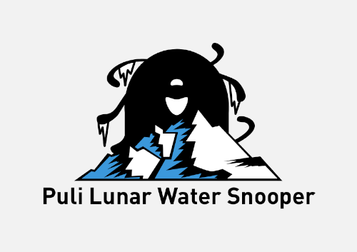 A "Puli Lunar Water Snooper" (magyarul a "Puli Holdi Vízszimatoló") mérőeszköz logója